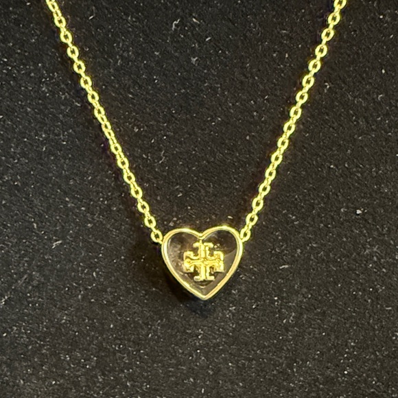 Tory Burch Jewelry - Tory Burch Kira Gold Heart Pendant Necklace